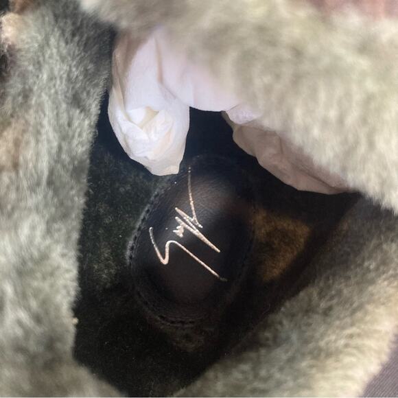 Giuseppe Zanotti Men's Blabber Camo Faux Fur Low Top Sneakers Size 40 US7 - Picture 10 of 16